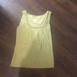 Ann Taylor loft green tank top